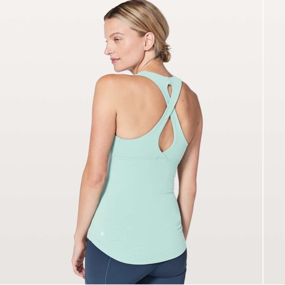 Lululemon sweat reps 2 in 1 tank in rip tide - Picture 1 of 8